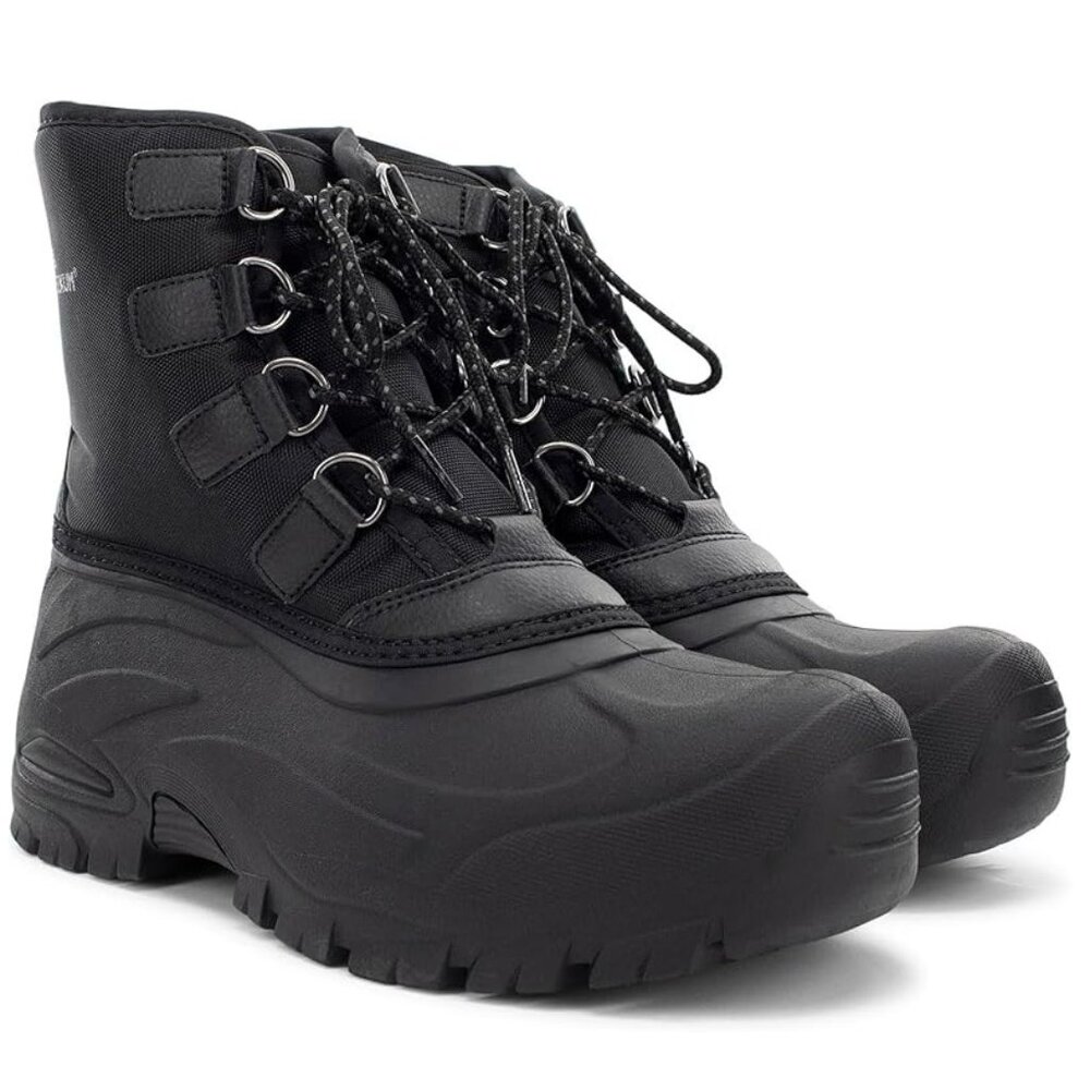 Staheekum Men's Snow Boots Waterproof Insulated Cold Rated to -20°F -BLK- Size 8